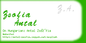 zsofia antal business card